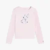 Blomstret monogram-T-skjorte for barn