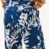Blomstret shorts i lin-bomullsblanding for barn