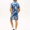 Blomstret shorts i lin-bomullsblanding for barn