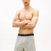 Boxershorts i strikk med trykk