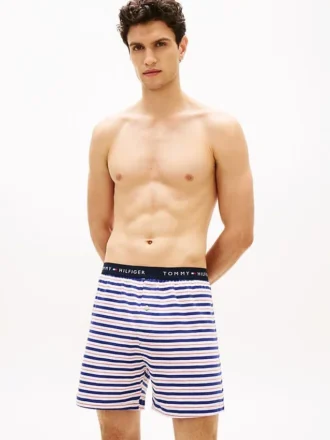 Boxershorts i strikk med trykk
