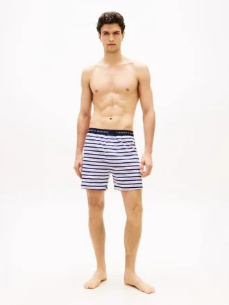 Boxershorts i strikk med trykk