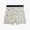Boxershorts i strikk med trykk