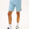 Børneshorts i denim med bølget flaggmønster