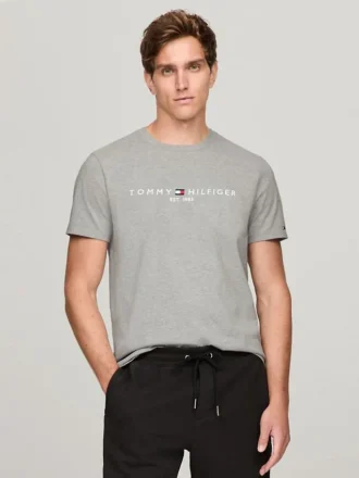 Broderet Tommy-logo Slim Fit T-skjorte