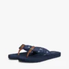 Broderte flip-flops i monogram-canvas