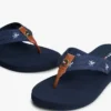 Broderte flip-flops i monogram-canvas