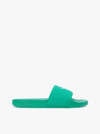 Broderte Pool-sandaler med skriftmonogram