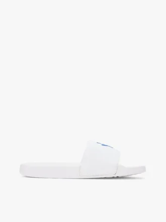 Broderte Pool-sandaler med skriftmonogram