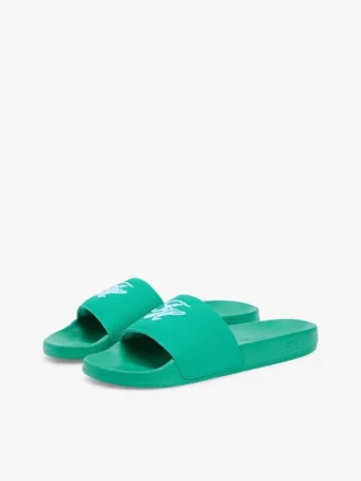 Broderte Pool-sandaler med skriftmonogram