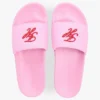 Broderte Pool-sandaler med skriftmonogram