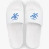 Broderte Pool-sandaler med skriftmonogram