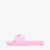 Broderte Pool-sandaler med skriftmonogram