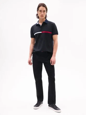 Broderte striper, normal passform, polo