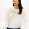 Broderte sweatshirt med hull