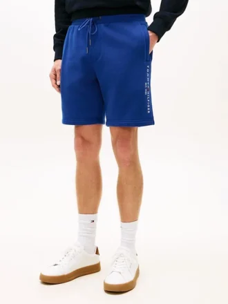 Broderte Tommy-logo-sweatshorts