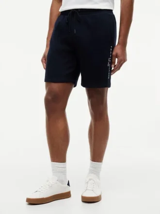 Broderte Tommy-logo-sweatshorts