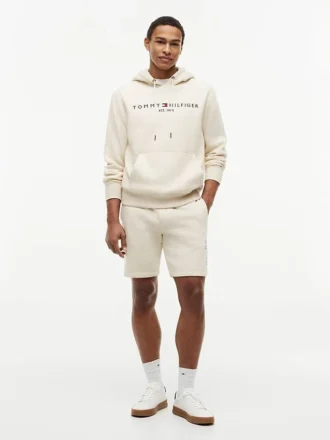 Broderte Tommy-logo-sweatshorts