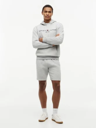 Broderte Tommy-logo-sweatshorts