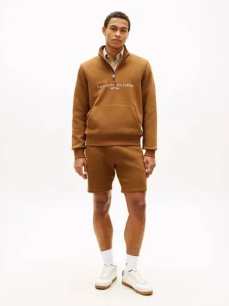Broderte Tommy-logo-sweatshorts