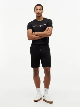 Broderte Tommy-logo-sweatshorts