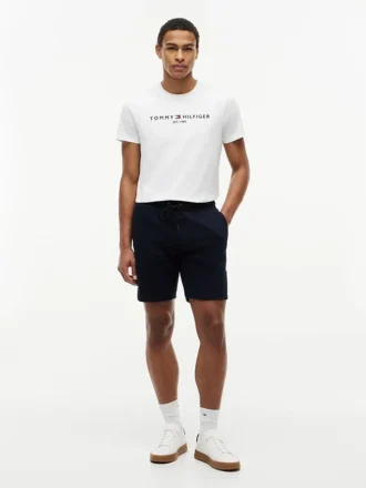 Broderte Tommy-logo-sweatshorts