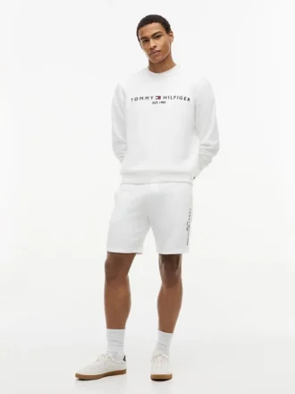 Broderte Tommy-logo-sweatshorts