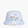 Bucket-hatt med blomstertrykk