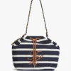 Bucketbag med monogram og bretonske striper Bucketbag med monogram og bretonske striper