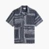 Camp-skjorte med klassisk passform og bandana-patchwork