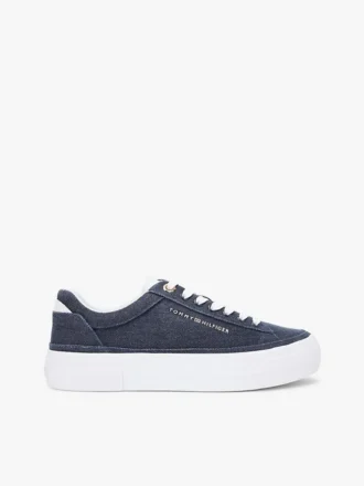 Canvas-sneakers med plateå