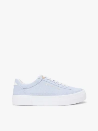 Canvas-sneakers med plateå