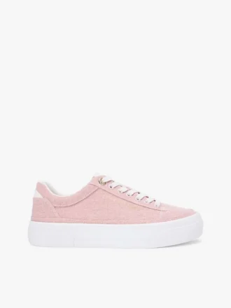 Canvas-sneakers med plateå