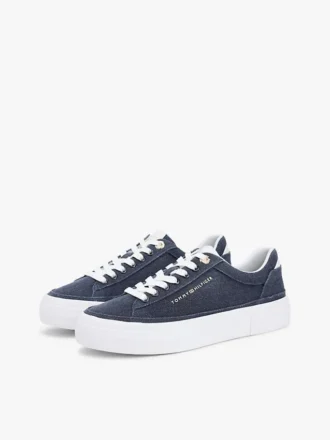 Canvas-sneakers med plateå