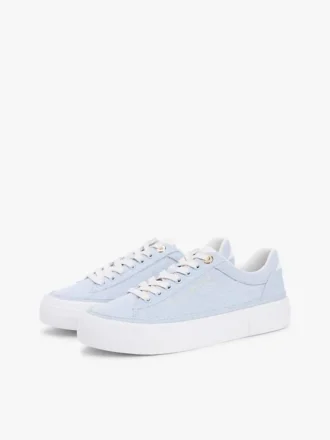 Canvas-sneakers med plateå