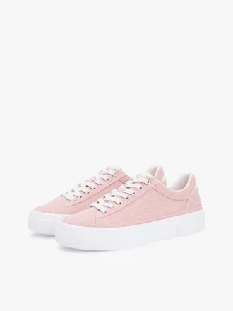 Canvas-sneakers med plateå