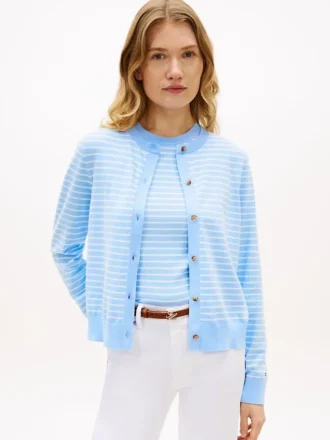 Cardigan med rund hals