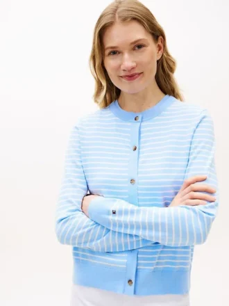 Cardigan med rund hals