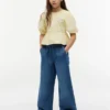 Chambray-bukser med vid benvidde for barn Chambray-bukser med vid benvidde for barn