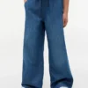 Chambray-bukser med vid benvidde for barn Chambray-bukser med vid benvidde for barn