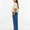 Chambray-bukser med vid benvidde for barn Chambray-bukser med vid benvidde for barn