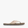Chambray-lin-flip-flops
