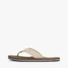 Chambray-lin-flip-flops