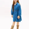 Chambray-skjortekjole for barn