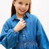 Chambray-skjortekjole for barn