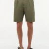 Chino-shorts i avslappet bomulls- og linblanding