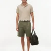 Chino-shorts i avslappet bomulls- og linblanding