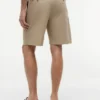 Chino-shorts i avslappet bomulls- og linblanding