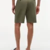Chino-shorts i avslappet bomulls- og linblanding