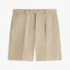 Chino-shorts i avslappet bomulls- og linblanding